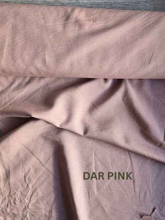 Linen Cotton Blend Fabric - Dar Pink (55% Linen 45% Cotton, 150 GSM, 60" Wide)