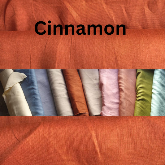 100% Pure Linen Fabric - DK Cinnamon 01 (200 GSM, 60" Wide)