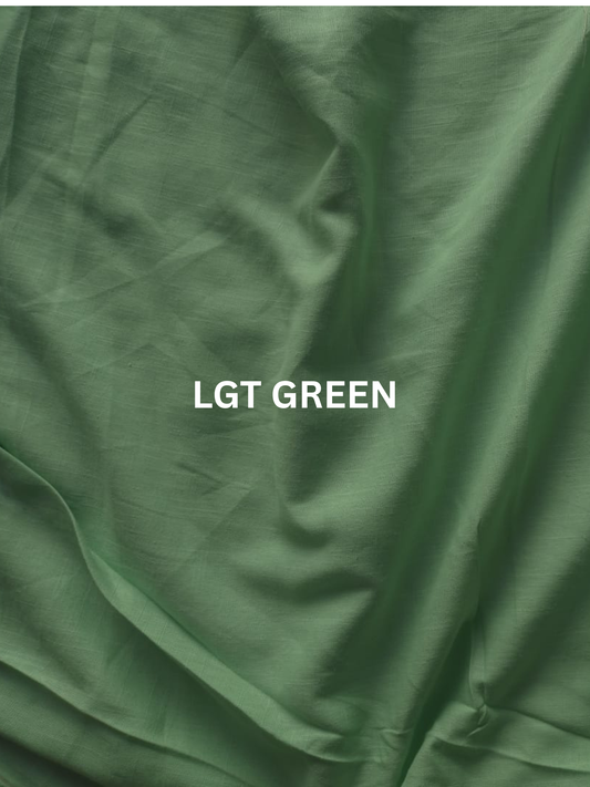 Linen Cotton Blend Fabric - LGT Green (55% Linen 45% Cotton, 150 GSM, 60" Wide)