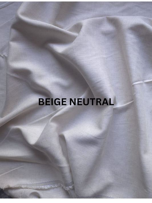 Linen Cotton Blend Fabric - Natural (55% Linen 45% Cotton, 150 GSM, 60" Wide)