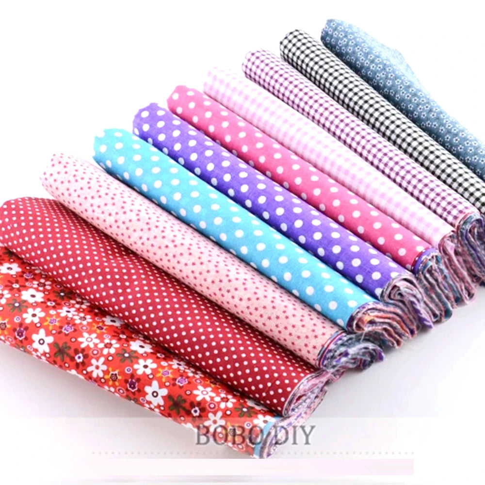 Quilting Fabric, 9/10/50 PCS 19.7x19.7 Inches Cotton Bundle Fat Quarter Patchwork for DIY Sewing Scrapbooking Dot Floral Pattern