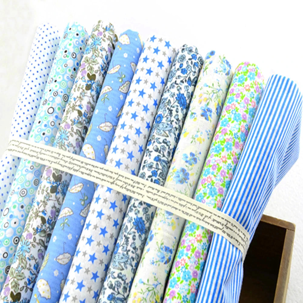 Quilting Fabric, 9/10/50 PCS 19.7x19.7 Inches Cotton Bundle Fat Quarter Patchwork for DIY Sewing Scrapbooking Dot Floral Pattern