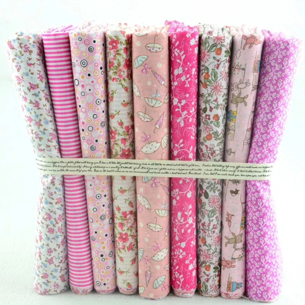 Quilting Fabric, 9/10/50 PCS 19.7x19.7 Inches Cotton Bundle Fat Quarter Patchwork for DIY Sewing Scrapbooking Dot Floral Pattern