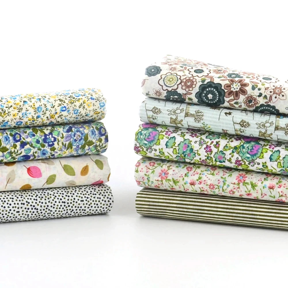 Quilting Fabric, 9/10/50 PCS 19.7x19.7 Inches Cotton Bundle Fat Quarter Patchwork for DIY Sewing Scrapbooking Dot Floral Pattern