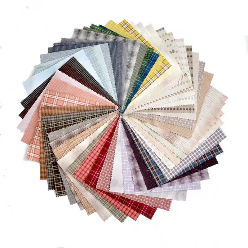 20*20cm 20 pcs Yarn Dyed Japanese Fabric Handmade DIY Patchwork Quilt Craft Fabric bundles Applique Sewing Quilting Cloth