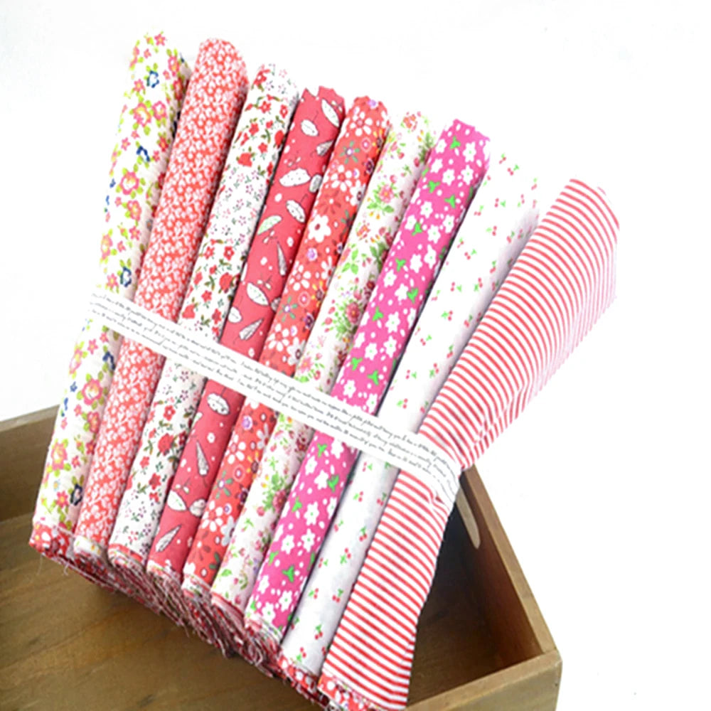 Quilting Fabric, 9/10/50 PCS 19.7x19.7 Inches Cotton Bundle Fat Quarter Patchwork for DIY Sewing Scrapbooking Dot Floral Pattern