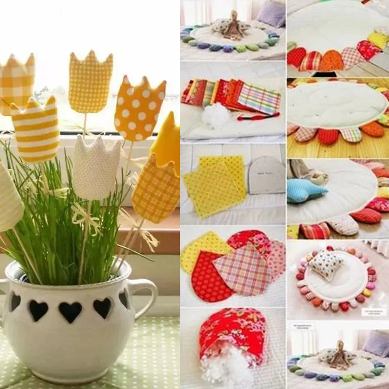 Quilting Fabric, 9/10/50 PCS 19.7x19.7 Inches Cotton Bundle Fat Quarter Patchwork for DIY Sewing Scrapbooking Dot Floral Pattern