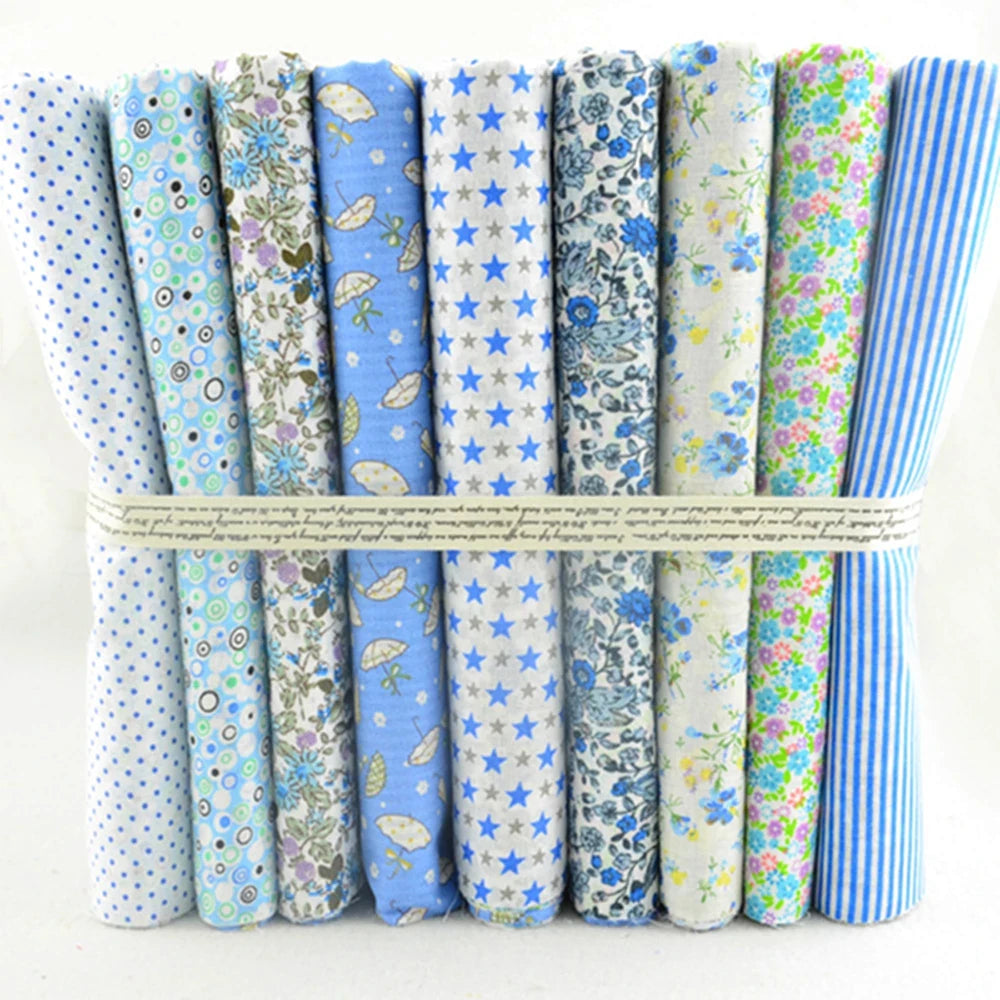 Quilting Fabric, 9/10/50 PCS 19.7x19.7 Inches Cotton Bundle Fat Quarter Patchwork for DIY Sewing Scrapbooking Dot Floral Pattern