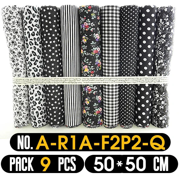 Quilting Fabric, 9/10/50 PCS 19.7x19.7 Inches Cotton Bundle Fat Quarter Patchwork for DIY Sewing Scrapbooking Dot Floral Pattern