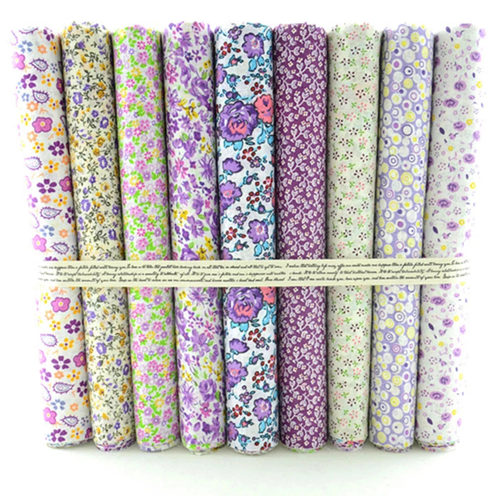 Quilting Fabric, 9/10/50 PCS 19.7x19.7 Inches Cotton Bundle Fat Quarter Patchwork for DIY Sewing Scrapbooking Dot Floral Pattern