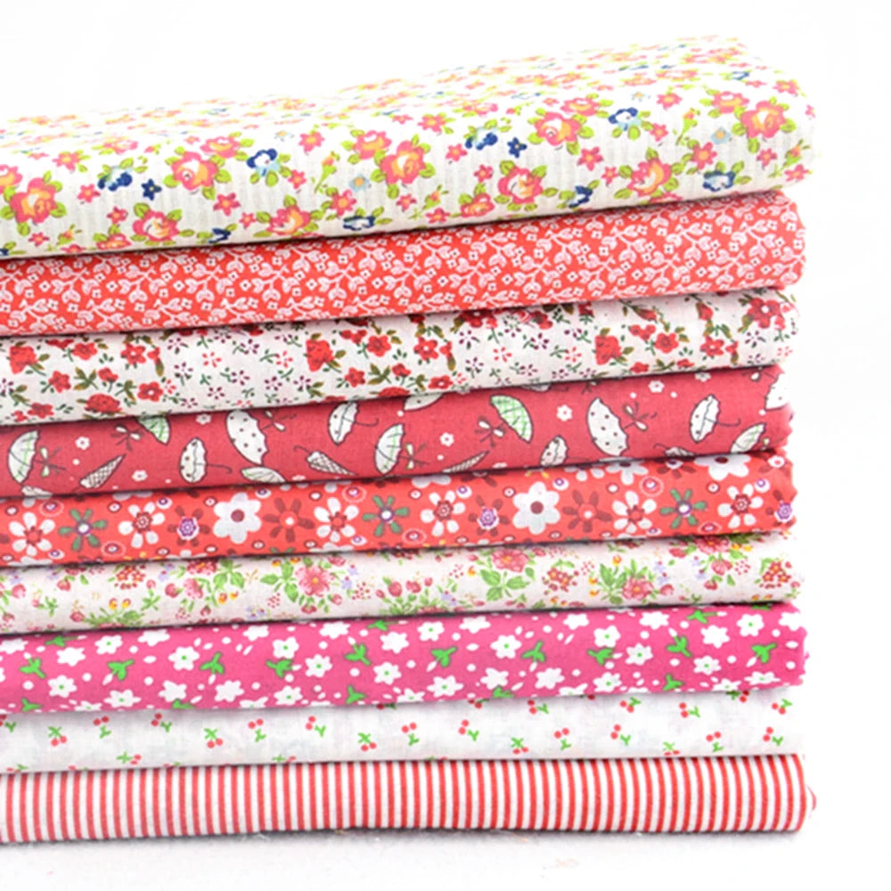 Quilting Fabric, 9/10/50 PCS 19.7x19.7 Inches Cotton Bundle Fat Quarter Patchwork for DIY Sewing Scrapbooking Dot Floral Pattern