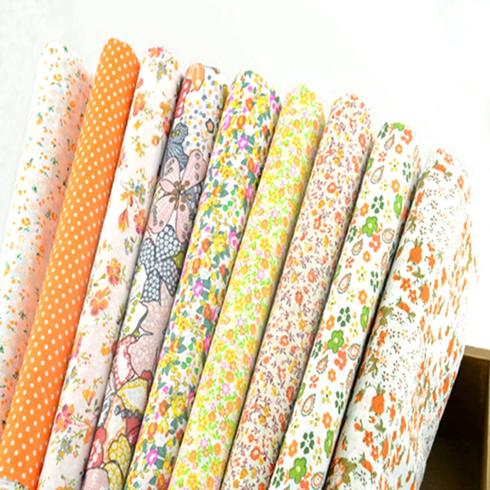 Quilting Fabric, 9/10/50 PCS 19.7x19.7 Inches Cotton Bundle Fat Quarter Patchwork for DIY Sewing Scrapbooking Dot Floral Pattern