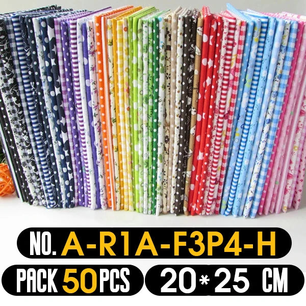 Quilting Fabric, 9/10/50 PCS 19.7x19.7 Inches Cotton Bundle Fat Quarter Patchwork for DIY Sewing Scrapbooking Dot Floral Pattern