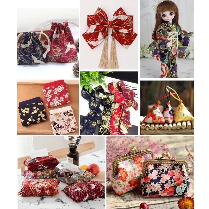 Quilting Fabric, 9/10/50 PCS 19.7x19.7 Inches Cotton Bundle Fat Quarter Patchwork for DIY Sewing Scrapbooking Dot Floral Pattern