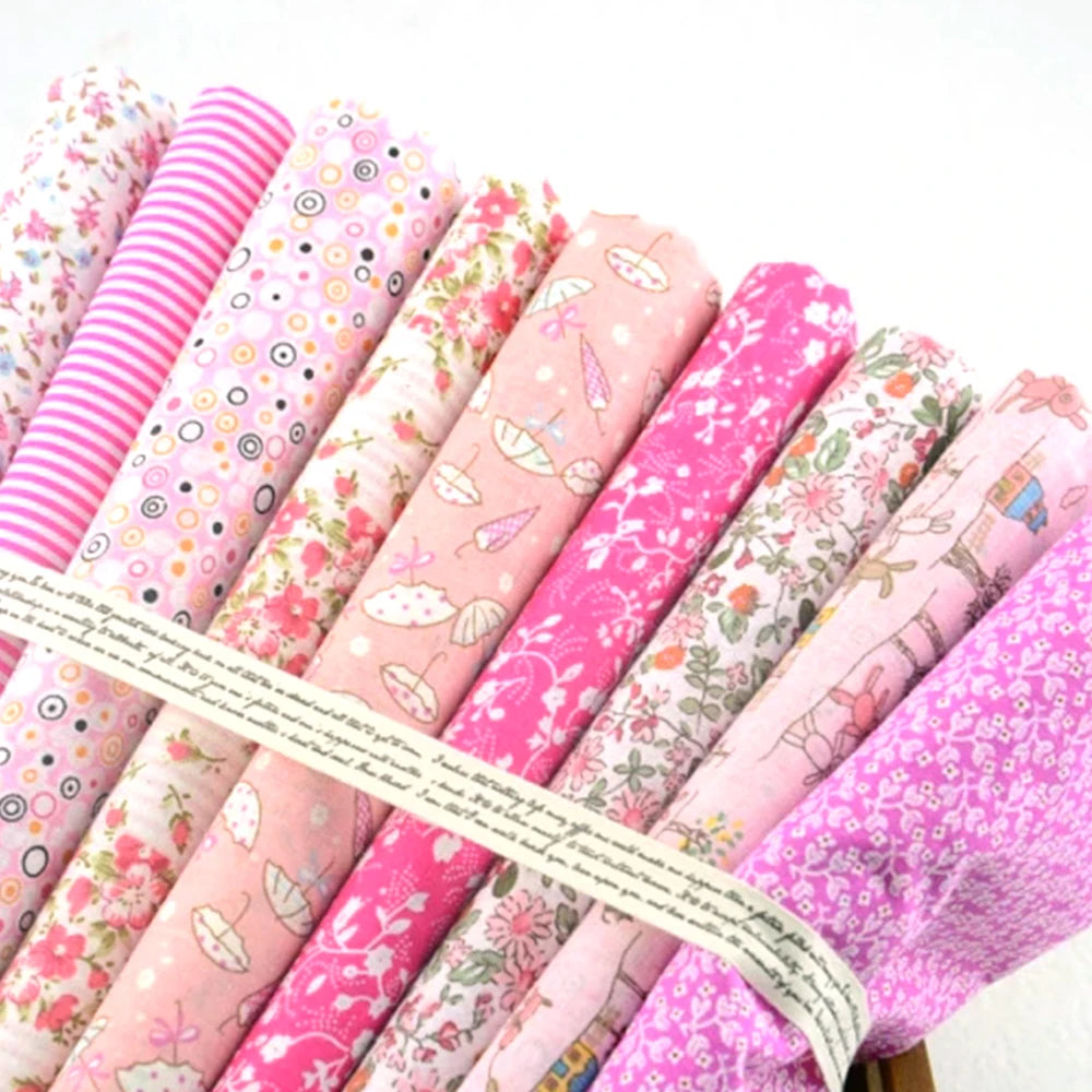 Quilting Fabric, 9/10/50 PCS 19.7x19.7 Inches Cotton Bundle Fat Quarter Patchwork for DIY Sewing Scrapbooking Dot Floral Pattern