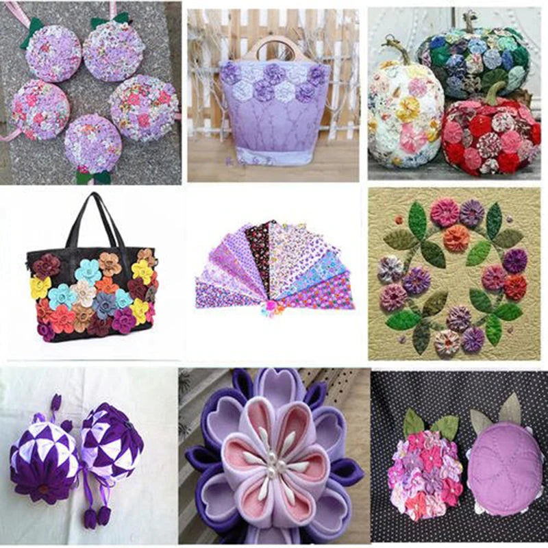 Quilting Fabric, 9/10/50 PCS 19.7x19.7 Inches Cotton Bundle Fat Quarter Patchwork for DIY Sewing Scrapbooking Dot Floral Pattern