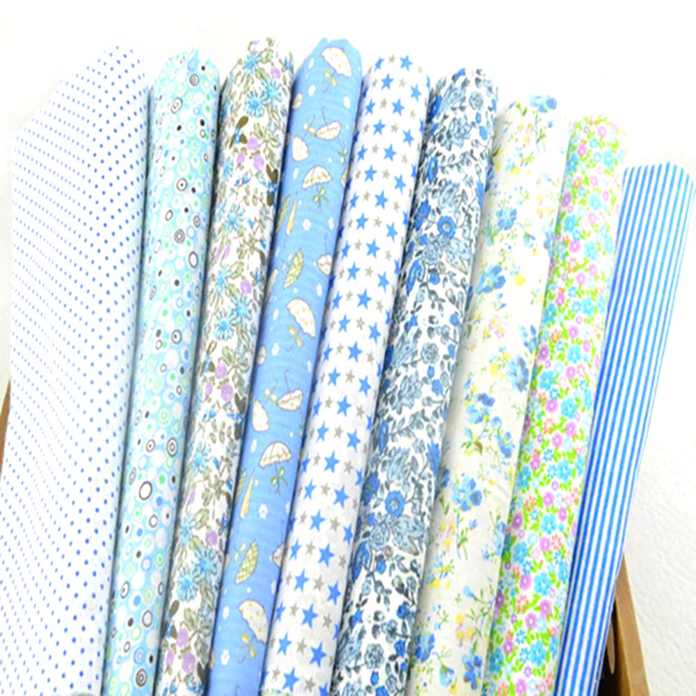 Quilting Fabric, 9/10/50 PCS 19.7x19.7 Inches Cotton Bundle Fat Quarter Patchwork for DIY Sewing Scrapbooking Dot Floral Pattern