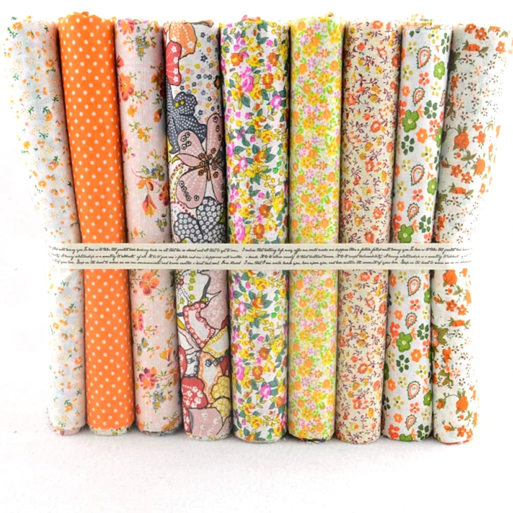 Quilting Fabric, 9/10/50 PCS 19.7x19.7 Inches Cotton Bundle Fat Quarter Patchwork for DIY Sewing Scrapbooking Dot Floral Pattern