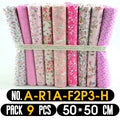 Quilting Fabric, 9/10/50 PCS 19.7x19.7 Inches Cotton Bundle Fat Quarter Patchwork for DIY Sewing Scrapbooking Dot Floral Pattern
