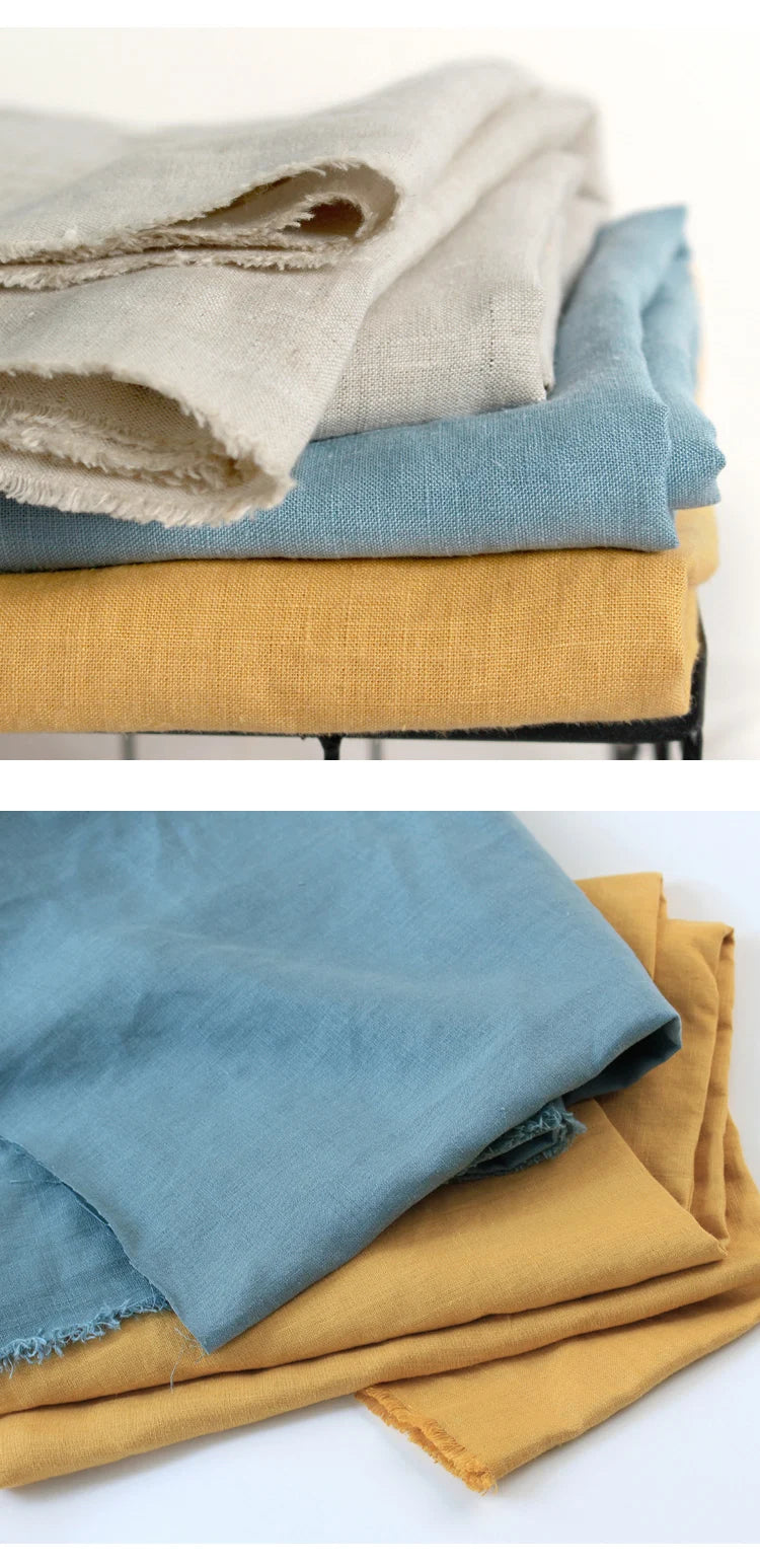 100% Pure Linen Soft Fabrics For Sewing Diy Handmade 280x50cm