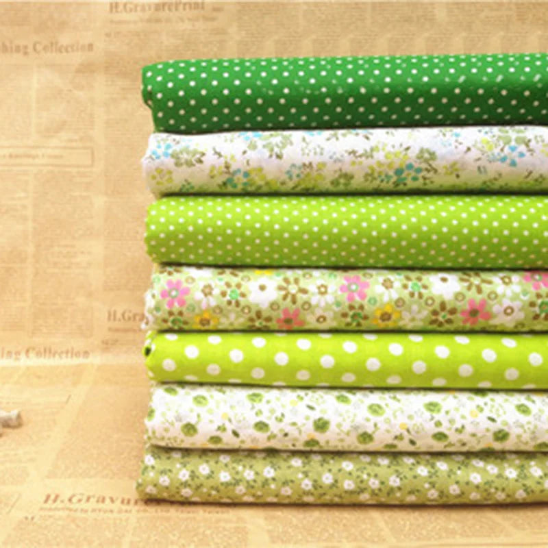 Small Vintage Floral Fabric Series 7 Pieces Assorted Pre-Cut Thick  Cotton Quilt Fabric DIY Craft Sewing Handmade Accessory