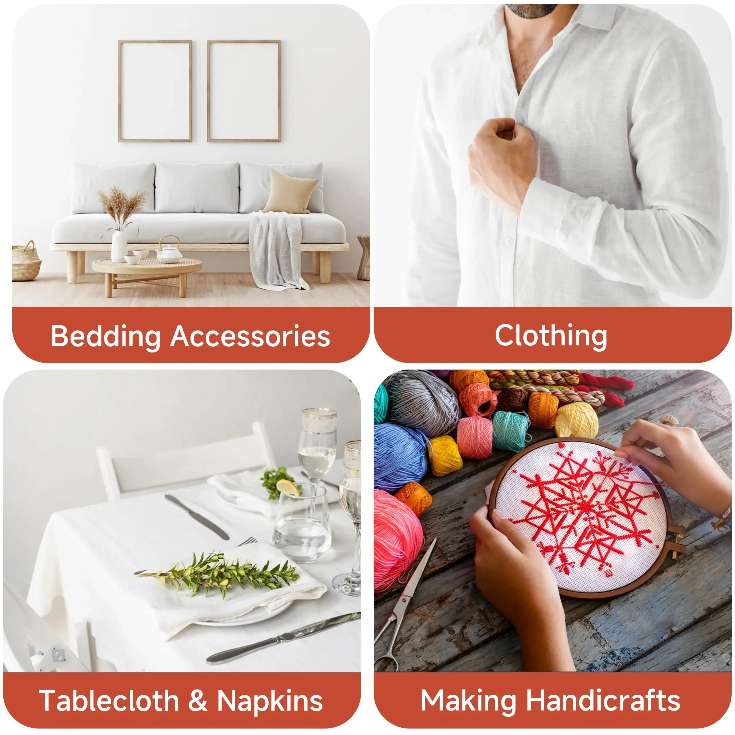 100% French Linen Fabric, Soft Non-woven Washed Linen for Clothing, Tablecloths, Curtains, DIY Sewing Natural Flax Material