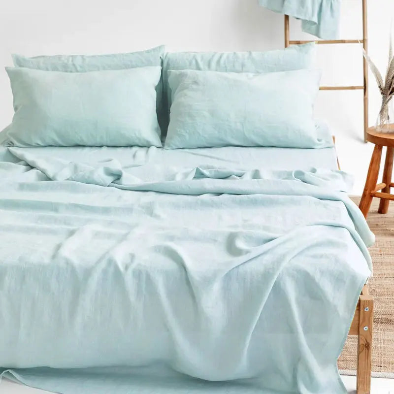 Premium 100% Pure Linen Bed Sheet Set - 4 Piece Complete Bedding Collection