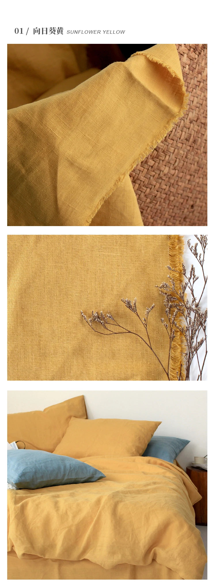 100% Pure Linen Soft Fabrics For Sewing Diy Handmade 280x50cm