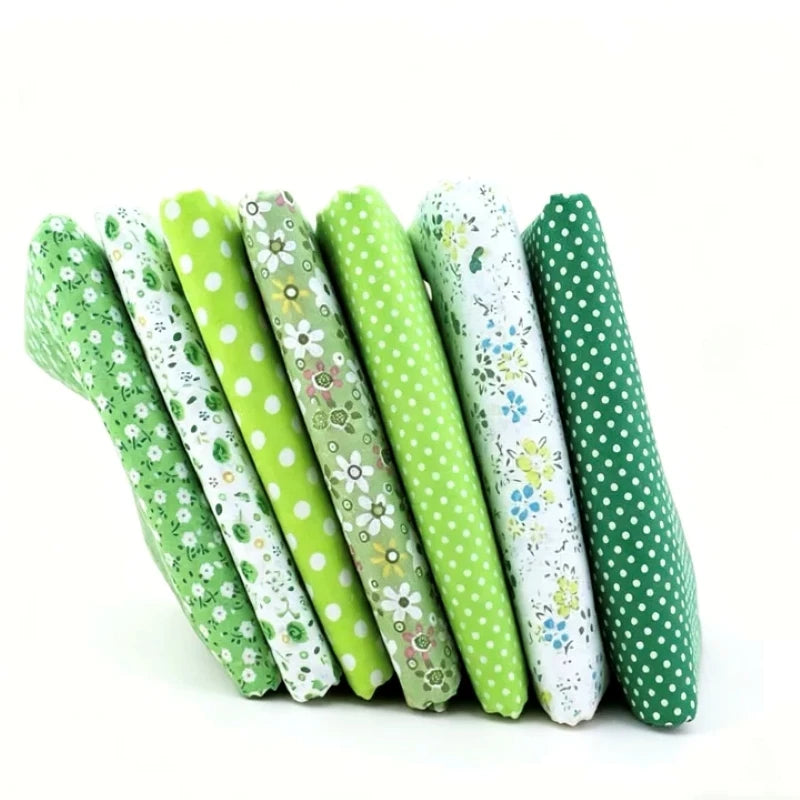 Assorted 7 Color Patchwork Cotton Fabric Bundles DIY Craft Cloth for Quilting Sewing Bedding Dress Handmade Home Decor Supplies