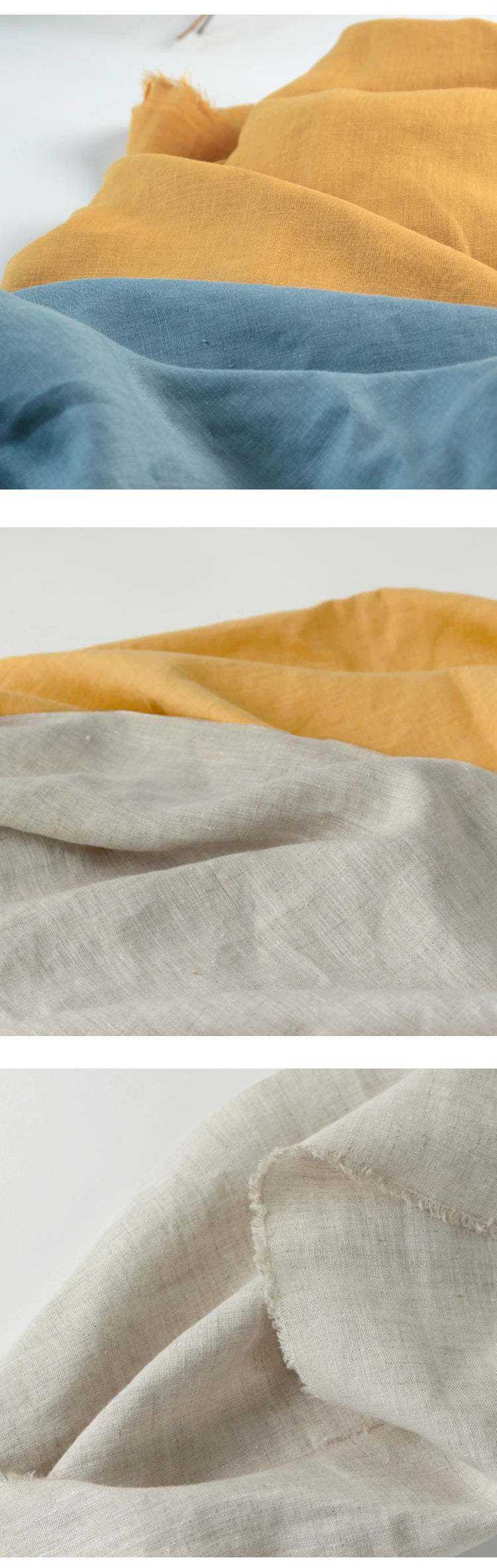 100% Pure Linen Soft Fabrics For Sewing Diy Handmade 280x50cm