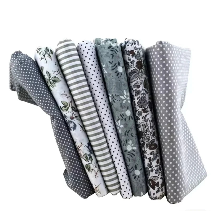 Assorted 7 Color Patchwork Cotton Fabric Bundles DIY Craft Cloth for Quilting Sewing Bedding Dress Handmade Home Decor Supplies